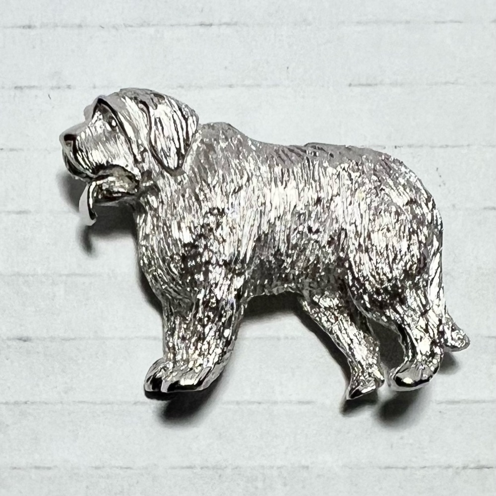 VTG Crown Trifari Silver-Tone St. Bernard Dog Brooch Pin – Old Money, Heritage